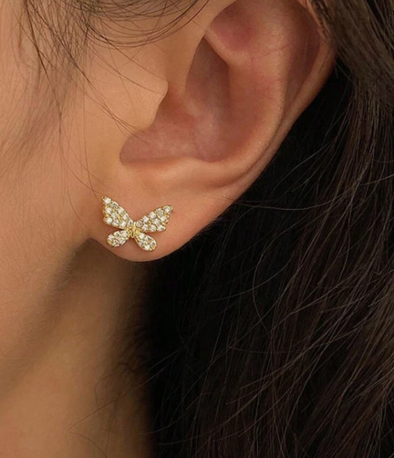 Elegant Golden Butterfly Earrings