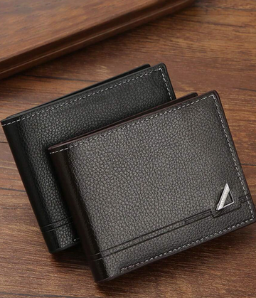 Men's Pu Leather Short Wallet